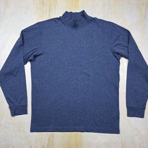 Gander Mountain Mock Neck Shirt Men's Medium Blue Long Sleeve Guide Series New